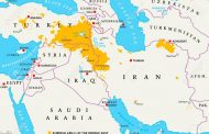 Kurdish lands political map